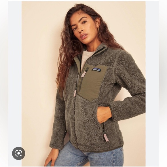 Patagonia Retro X Jacket Classic Furry Taupe Tan Pink Size XL - Picture 2 of 14